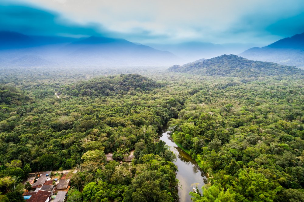 Amazon Rainforest Aerial View, Cloud, Sky, Mountain, Water, Natural landscape, Tree, Vegetation