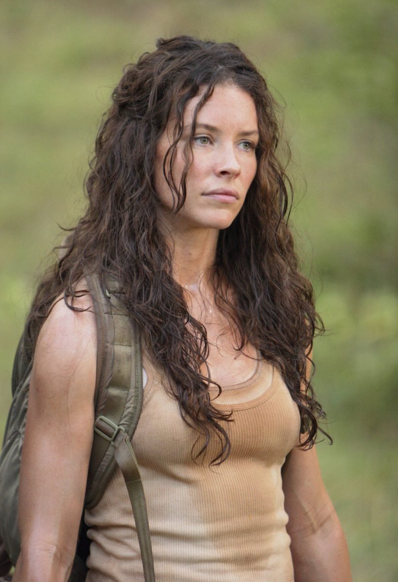 Evangeline Lilly Lost, Hair, Skin, Head, Shoulder, People in nature, Flash photography, Neck, Happy